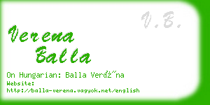 verena balla business card
